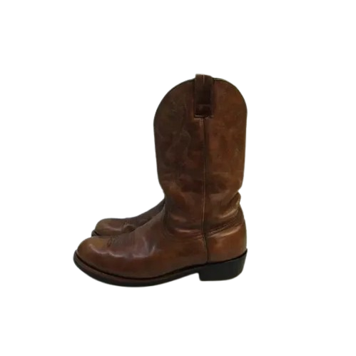 Brown Leather Cowboy Western Boots